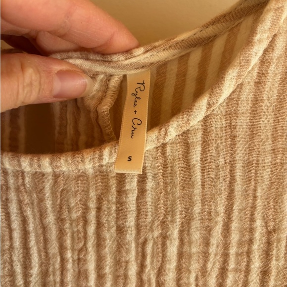 Rylee + Cru Tan Striped Dress - Picture 4 of 9